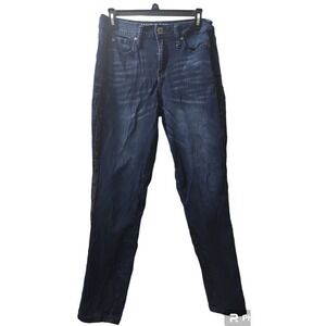 Hydraulic High Rise Dark Wash Denim Jeans‎ Slimming Stretch Comfort Size